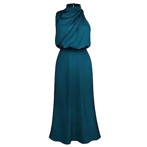 Halter Evening Dress, Dress Elegant Long, Sleeveless Bridesmaid Dresses, Satin Bridesmaid Dresses, Versatile Dresses, Maxi Dress Party, Dress Robes, Evening Attire, Formal Evening Dresses