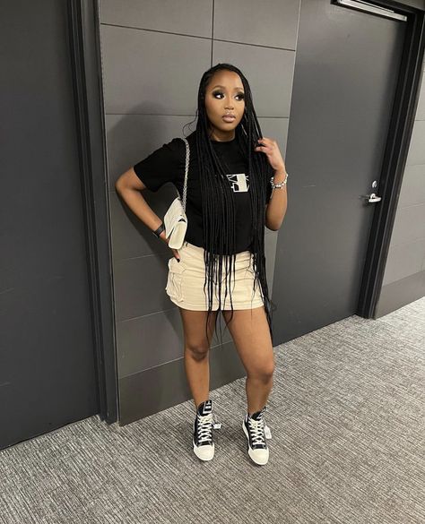 Cargo Skirt Outfit Black Women, Skirt Outfit Black Women, Cargo Skirt Outfit, Outfit Black Women, Cargo Skirt, Cute Swag Outfits, Skirt Outfit, Baddie Outfits Casual, Outfits Casual