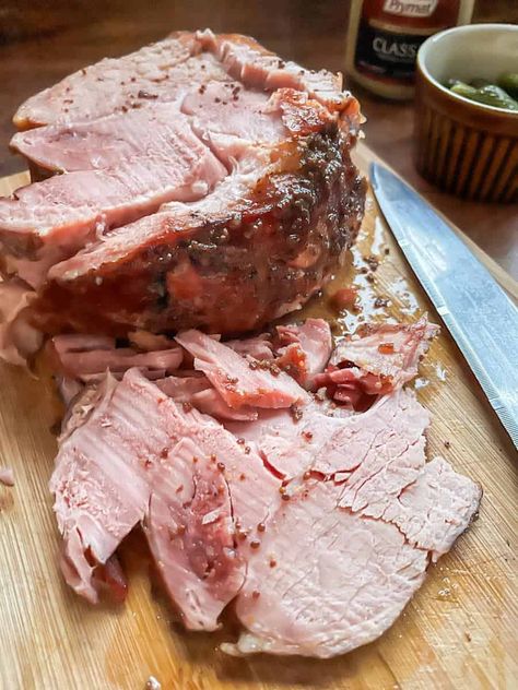 Slow Cooker Coca-Cola Ham Ham In Coke, Coke Cola Ham, Coke Ham, Coca Cola Ham, Cola Ham, How To Cook Gammon, Slow Cooked Ham, Ham In The Oven, Ham Balls