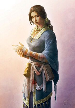 Sarenrae, the Everlight | WCCS Dungeons and Dragons Wiki | Fandom Wheel Of Time, Female Character Inspiration, Rpg Characters, Medieval Dress, Female Human, Arte Fantasy, Fantasy Rpg, Throne Of Glass, Fantasy Inspiration