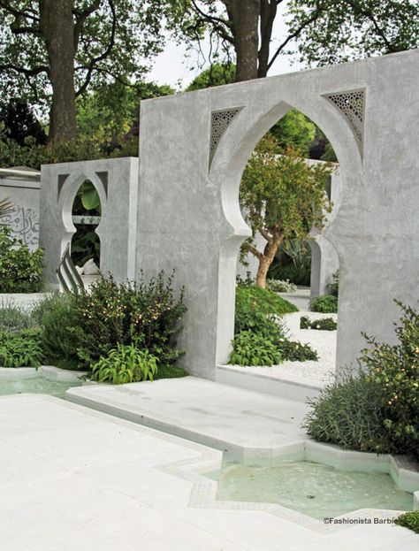 Moroccan Exterior, Arabic Garden, Islamic Garden, The Beauty Of Islam, Beauty Of Islam, Moroccan Garden, Moorish Design, Architecture Sketchbook, London Garden