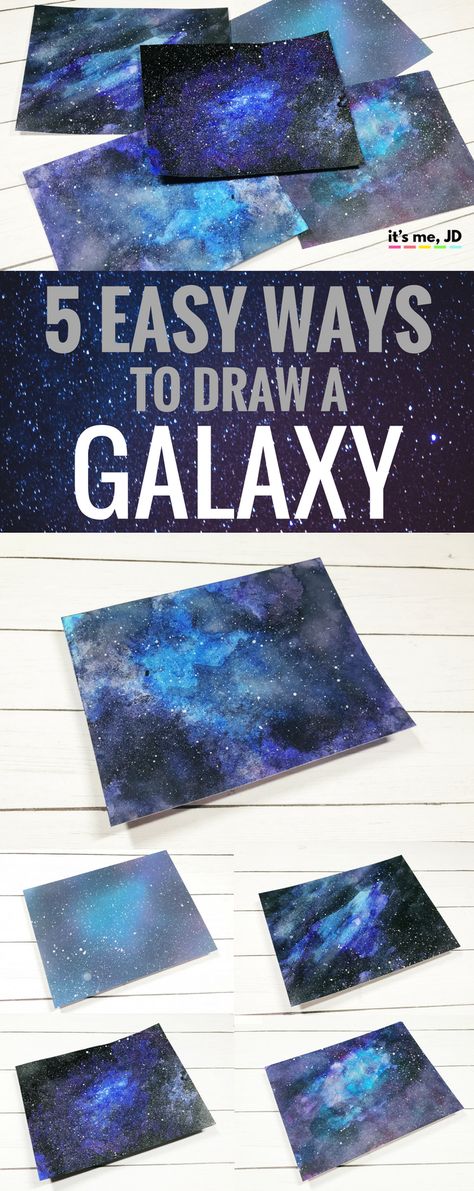 #watercolor #galaxy EASY WAYS TO DRAW A GALAXY _ Paint Galaxies Using Watercolor, Acrylics, Ink Blending and Even Markers! _ For Beginners Galaxy Drawings, Baby Poster, Ink Blending, Watercolor Galaxy, Galaxy Painting, Galaxy Art, Art Project, Painting Tutorial, Body Painting