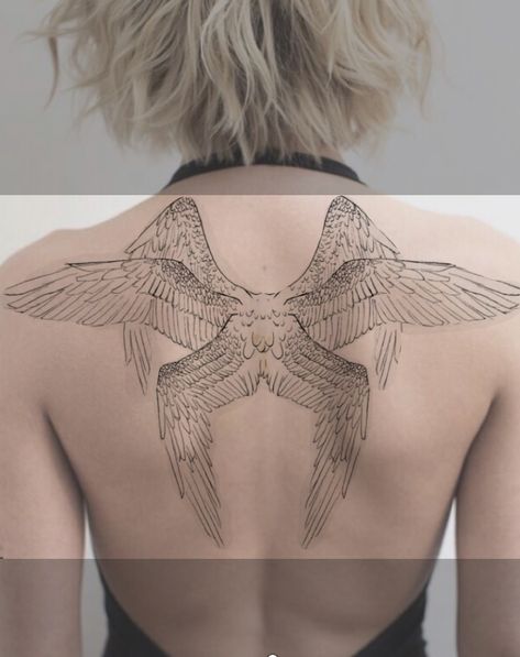 Angel Back Tattoo, Aesthetic Tattoo Ideas, Wing Tattoos On Back, Funky Tattoos, Sick Tattoo, Image Swag, Wings Tattoo, Aesthetic Tattoo, Dream Tattoos