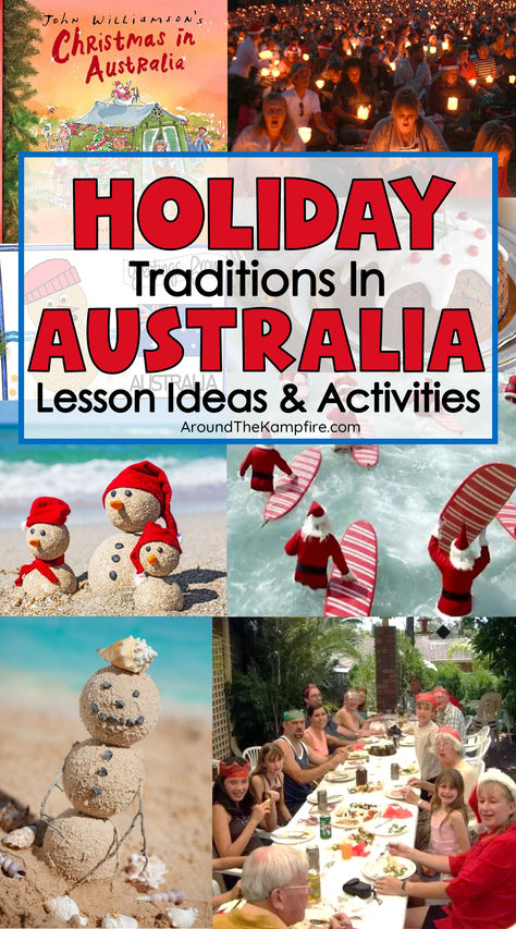 Christmas in Australia activities, books, and crafts for kids Surfing Santa Craft, Christmas Around The World Australia, Christmas In Australia Craft For Kids, Australia Christmas Craft, Christmas In Australia For Kids, Australian Christmas Crafts For Kids, Christmas In Australia Craft, Australia Christmas Crafts For Kids, Australian Christmas Craft