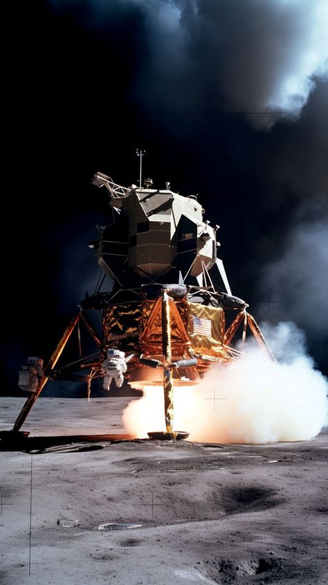 #OnThisDay in 1969, Apollo 11's lunar module, Eagle, landed on the moon, forever imprinting its mark on human history. A giant leap for mankind! 🚀🌕 #Apollo11 #MoonLanding #SpaceExploration #HumanAchievement Moon Landing Photos, Lunar Module, Apollo 11 Moon Landing, Lunar Lander, Lunar Landing, Apollo 11, Moon Landing, Human History, On The Moon