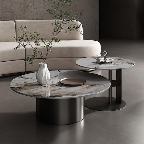 Centre Table Design, Centre Table Living Room, Slate Coffee Table, Middle Table, Round Coffee Table Sets, Round Nesting Coffee Tables, تصميم الطاولة, Center Table Living Room, Luxury Coffee Table