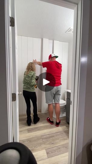 6.6K views · 115 reactions | Want to know how to install shiplap, and apply pasted wallpaper? I have step by step tutorials up on my blog! Howwedo.net #howwedoandyoucantoo #howwedo #halfbathroom #remodel #bathroomrenovation | How We Do | Echosmith · Cool Kids (Sped Up) Echosmith Cool Kids, Installing Shiplap, Half Bathroom, Diy Bathroom, Bathroom Renovation, Cool Kids, My Blog, Step By Step, How To Apply