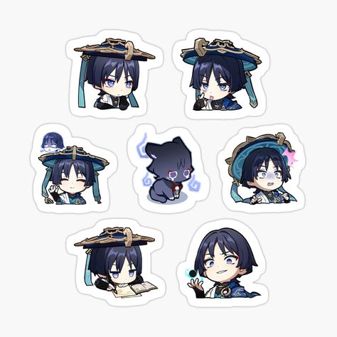 Wanderer Stickers Genshin, Scaramouche Chibi Sticker, Genshin Impact Chibi Stickers, Scaramouche Sticker, Wanderer Sticker, Genshin Impact Chibi, Genshin Impact Scaramouche, Chibi Stickers, Wanderer Scaramouche