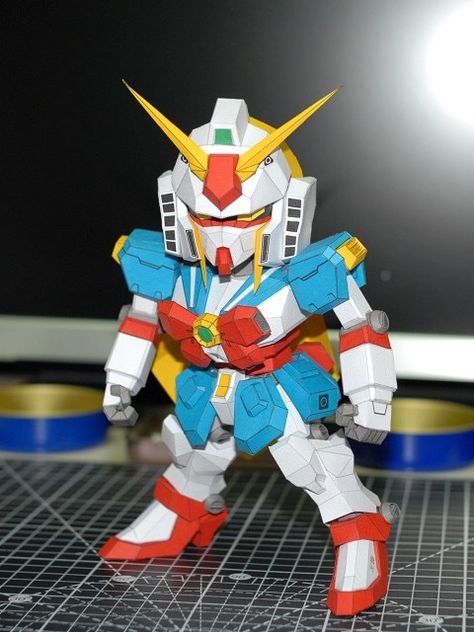 SD GF13-050NSW Nobel Gundam Papercraft Nobel Gundam, Robot Papercraft, Gundam Papercraft, G Gundam, Mobile Fighter G Gundam, 3d Printing Machine, Cardboard Model, Anime Mobile, Papercraft Templates