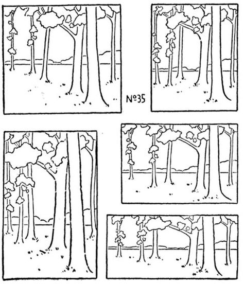 The Project Gutenberg EBook of Composition by Arthur Dow Composition Exercises, Landscape Drawing Tutorial, Landscape Composition, Beginner Drawing Lessons, Art Structure, Bad Drawings, Pro Create, Thumbnail Sketches, 2b Pencil