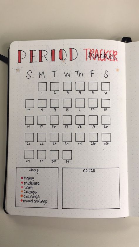 Monthly bullet journal period tracker Journal Period Tracker, Bullet Journal Period Tracker, Bullet Journal Calendrier, Bullet Journal Tracking, Diario Bullet, Monthly Bullet Journal, How To Bullet Journal, December Bullet Journal, Organizator Grafic