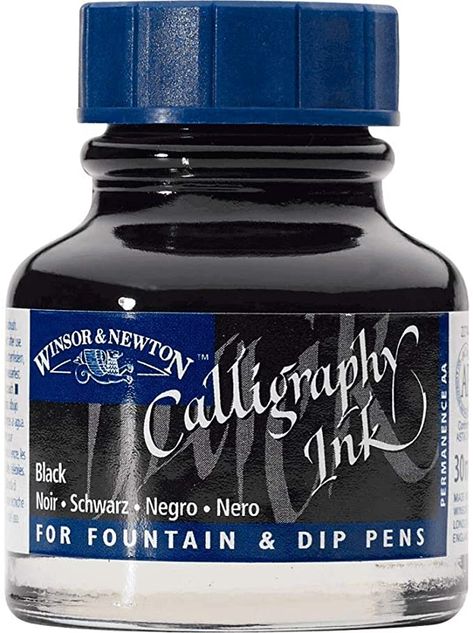 Amazon.com: Winsor & Newton 1111609 Calligraphy Ink Bottle, 30ml, Sepia Ocean Wave Painting, Technical Pen, Dip Pen Ink, Ink Bottle, Calligraphy Nibs, Calligraphy Ink, Winsor & Newton, Dip Pen, Pen Nib