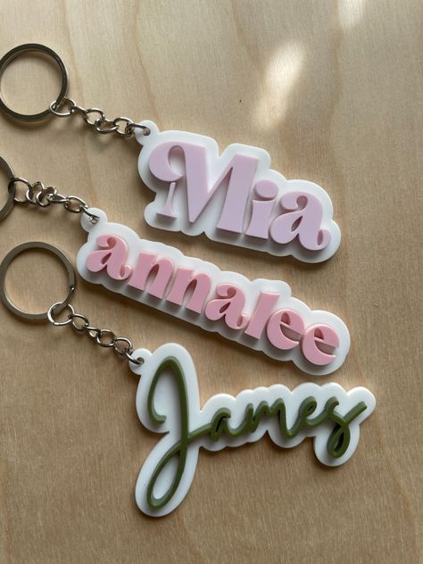 Nfc Tags Ideas, Laser Keychain, Name Keychains, Bag Name Tag, Nametags For Kids, Tag Book, Facebook Frame, Laser Cut Decor, 3d Printing Art