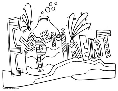 Scientific Method Coloring Pages - Classroom Doodles Stem Colouring Pages, Science Coloring Sheets, Chemistry Coloring Pages, Science Journal Cover Free Printable, Mad Scientist Coloring Pages, Science Coloring Pages, Classroom Doodles, Free Coloring Pictures, Science Safety