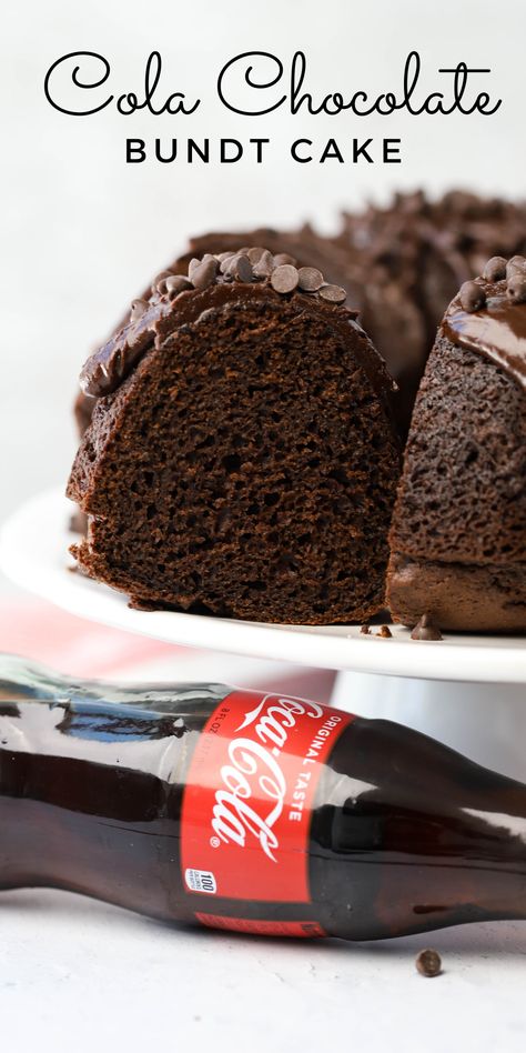 Chocolate Cola Bundt Cake, chocolate cake, easy chocolate cake, cake with pudding mix, cake with coca cola, bundt cake recipe, chocolate bundt cake, easy chocolate cake recipe, cake with pop Chocolate Bundt Cake With Filling, Chocolate Cake Mix Bundt Cake, Pudding Mix Cake, Chocolate Bundt Cake With Cake Mix Boxes, Cake With Pop, Cake Mix Coke Cola Cake, Chocolate Coke Cake Recipe, Dr Pepper Bundt Cake, Coca Cola Bundt Cake