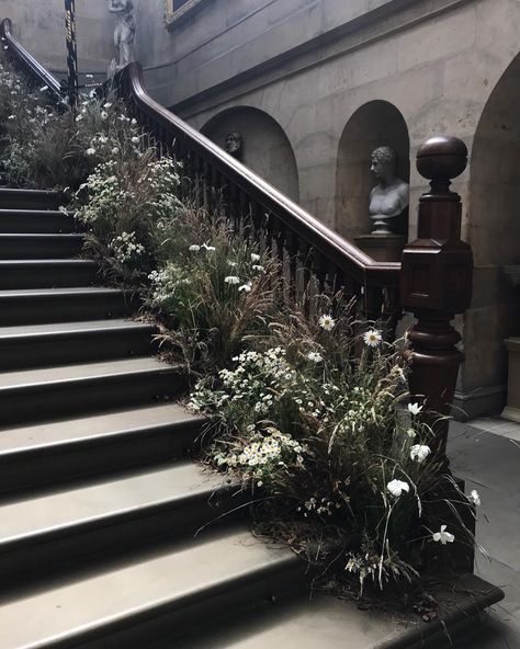 Fiona Pickles (@firenzaflowers) on Instagram: “The corncockle in this staircase design at @castle_howard last year was THE most asked about flower…” Wedding Staircase, Tulips Images, Bouquet Images, Castle Howard, Summer Flowers Garden, Flower School, Flower Festival, Floral Image, Staircase Design