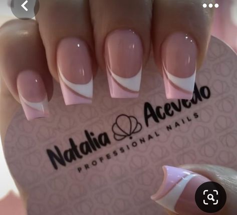 Unique French Tip Nails Coffin, Easy White French Tip Nails, European French Nails, Gel Nails French Tip Designs, Fancy Nail Designs For Short Nails, Mixed French Nails, Elegant Nail Designs For Work, Square Gel Nail Designs For Summer, Trendy French Manicure Square