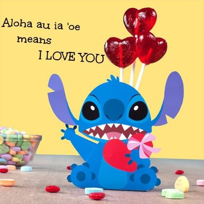 Box Papercraft, Toothless And Stitch, Disney Valentines, Love S, Disney Side, Stitch Cartoon, My Funny Valentine, Valentine Candy, Disney Addict