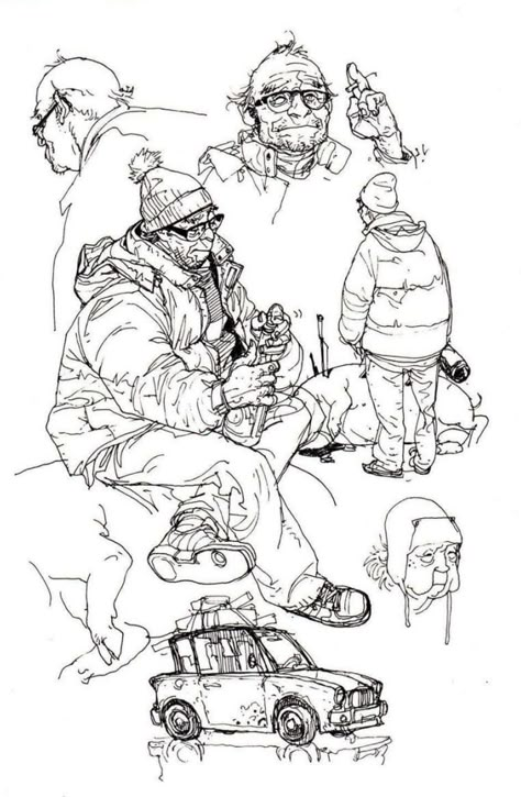 Kim Jung Gi Sketches, Kim Jung Gi Art, Karl Kopinski, Kim Jung Gi, Comic Book Art Style, Human Figure Drawing, Perspective Art, 캐릭터 드로잉, Manga Artist