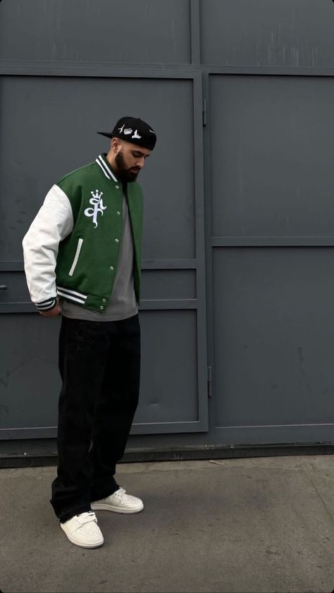 Gang Outfits Men, Outfits Drip Hombre, New Fashion For Men, Varsity Jacket Outfit Mens, Outfits For Teenage Guys, Varsity Jacket Outfit, Men Crochet, Trendy Boy Outfits, Black Men Street Fashion