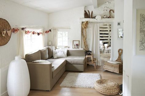 Friheten Sofa, Ikea Friheten, Corner Sofa Bed With Storage, Houses In France, Barn Renovation, Beige Living Rooms, Corner Sofa Bed, Sofa Decor, Cheap Home Decor