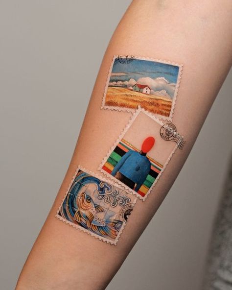 Deborah Genchi on Instagram: "3 lovely stamps of her favorite places:  1. Moldova; 2. Russia; 3. Portugal. Thank you immensely for the trust, Алиса ✨  ❊ Done @debrartattoos __ ❊ Next 2024 guests:  𝘚𝘵𝘶𝘵𝘵𝘨𝘢𝘳𝘵 | 𝘗𝘢𝘥𝘰𝘷𝘢  You always find me in 𝘉𝘢𝘳𝘪, 𝘐𝘵𝘢𝘭𝘺.  Info/Booking:  * debrartattoos@gmail.com * web site form (link in bio)  Sponsor: @kurosumitattooink @electricdormouse @tattooproton @probodysupply  . #debrartist #debrartattoos #stamptattoo #postcard #microrealism #microrealismotattoo #tattooing #fyp" Stamp Tattoo Ideas, Portugal Tattoo, Postcard Tattoo, Bari Italy, Stamp Tattoo, Tattoo Mini, Single Needle Tattoo, Complicated Love, Studio Ghibli Movies