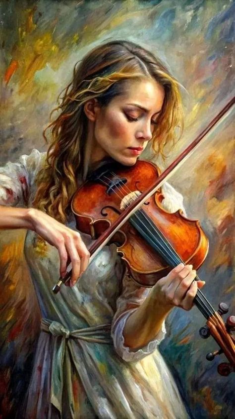 Violin Pose, Painting Ladies, Best Painting Ever, Violin Pics, Violin Painting, Violin Art, Wonderland Artwork, Eagle Images, Instruments Art