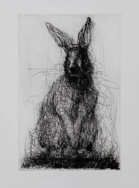 Rabbit, Drypoint and Etching | Works on Paper Intaglio Printmaking, Drypoint Etching, Ballpoint Pen Art, Art Alevel, Ballpoint Pen Drawing, Frank Stella, Etching Prints, Painting Words, Viewing Room