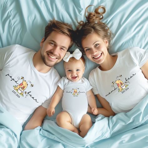 Custom Est Mama Bear Papa Bear and Baby Bear Shirt, Family Bear Matching Shirt, Cute Baby Bear Shirt, Baby Shower Shirts for New Mom and Dad - Etsy Baby Shower Shirts, Bebe T Shirt, Papa Baby, Papa Bear, Bear Shirt, Happy Baby, Matching Family Outfits, Mama Bear, Baby Bear