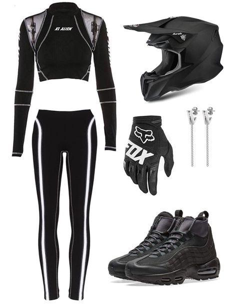 Sport Bike Outfits For Women, Biker Female Outfit, Motorcycle Women Outfits, Motocycle Woman Outfit, Biker Core Outfit, Biker Girlfriend Aesthetic Outfits, Biker Girl Outfits Aesthetic, Moto Outfit Women, Motorcycle Girl Outfit