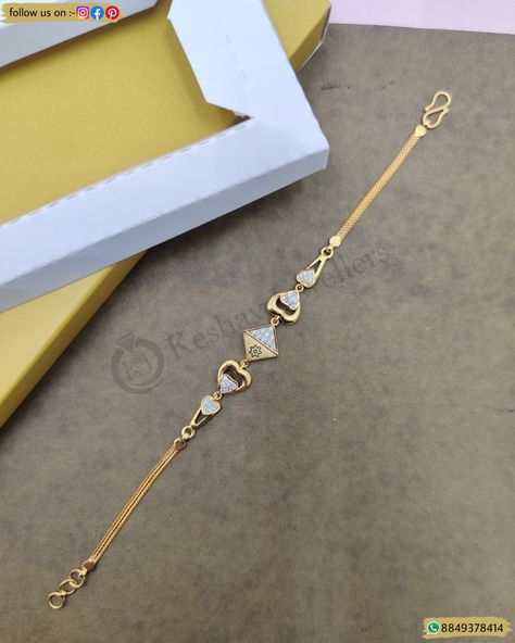 Weight:- 5,6 gm Tanishq Jewellery, Gold Bracelet Simple, Mangalsutra Design, Everyday Wear Jewelry, Ladies Bracelet, Costume Jewelry Sets, Gold Jewelry Stores, Bangles Design, Gold Pendant Jewelry