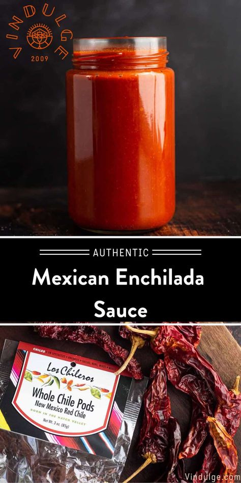 Growing up in a Mexican-American household our classic meal was typically drenched in a flavorful Mexican Red Chile Sauce. My mom would simply take New Mexico Chiles simmer them in hot water with fresh garlic and then use a blender to her preferred consistency. That’s it. No tomato sauce or chili powder needed. Homemade Red Chili Sauce, Mexican Red Sauce Recipe, Sauce For Enchiladas, No Tomato Sauce, Red Chile Sauce Recipe, Easy Enchilada Sauce, Mexican Sauce Recipes, Best Enchilada Sauce, Enchilada Sauce Easy