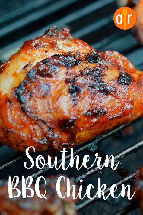 Southern Grilled Chicken, Southern Chicken Marinade, Texas Bbq Chicken, Grilled Bbq Chicken Recipes, Southern Bbq Chicken, Bbq Chicken On The Grill, Bbq Chicken Marinade, Best Bbq Chicken, Traeger Cooking