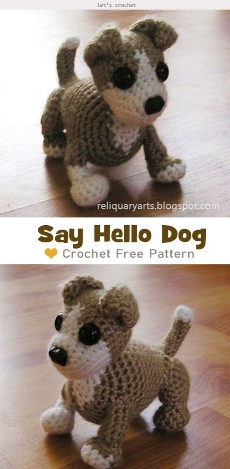 Crochet Staffy Dog Free Pattern, Pitbull Crochet Pattern Free, Crochet Pitbull Pattern Free, Crochet Pitbull Pattern, How To Crochet A Dog, Dog Crochet Free Pattern, Dog Amigurumi Free Pattern, Bull Crochet, Crochet Figures