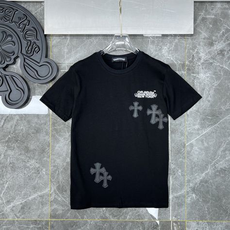 Chrome Hearts Short Sleeve Cross Men's Women's Unisex Tee Summer T-shirt Summer Outfit Matty Boy Street Wear Fashion Style Streetwear Outfit Ideas Fashion Trend Chrome Hearts Shirt, Custom Streetwear, Heart Tee Shirt, Cross Patch, Streetwear Outfit Ideas, 19 Days, Gothic Outfits, Chrome Hearts, Streetwear Outfit