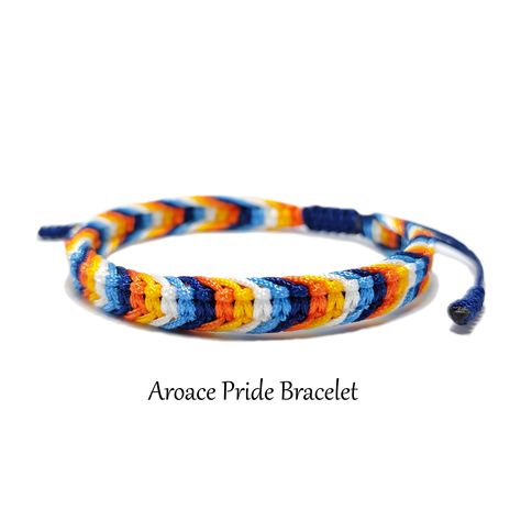 DIY Tuelam welcomes you! Thank you for visiting my store! "The Aroace Bracelet" is hand-braided from nylon cord in the 5 colors of the Aroace pride flag. So it is very durable, very safe, hypoallergenic and comfortable to use. It is not only a bracelet, it will be a witness of your great love. Whether you're showing pride or supporting it with this bracelet, both are equally awesome. Wish the good things for everyone! Adjustable Wrist Size from 14cm - 26cm. If you need a smaller measure or want Aroace Bracelet, Accessory Inspo, Lgbtq Funny, Pride Bracelet, Friendship Bracelets Diy, Pride Gifts, Woven Bracelets, Pride Flag, Pride Month