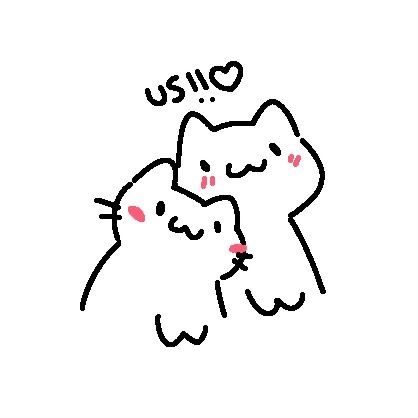 kitty meme, wholesome, couples, love, wholesome meme, cat meme, drawing, sketch Happy Stimming Drawing, Christmas Stolas Pfp, Cute Small Love Drawings, Cats Holding Hands Drawing, Cute Doodles Aesthetic Love, Dibujos Aesthetic Amor, I Love You Cat, Me And You, Cute Cat Drawing Doodles