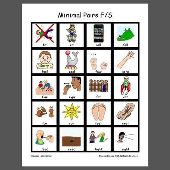 Minimal Pairs F/S - Pinned by @PediaStaff – Please Visit  ht.ly/63sNt for all our pediatric therapy pins Kids Speech Therapy, Minimal Pairs, Speech Therapy Tools, Slp Materials, Minimal Pair, Speech And Hearing, Speech Articulation, Auditory Processing, Slp Activities