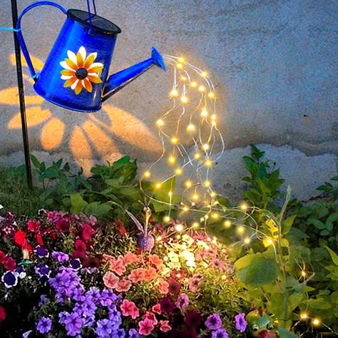 Solar Powered Waterfall Lights 1 Pack 60 LED(Includes Shepherd Hook) for Garden,Yard, Path, Christmas Holiday Decoration Solar Powered Fairy Lights, Yard Path, Small Solar Panels, Waterfall Lights, Solar Flower, Solar Deck Lights, Outdoor Garden Lighting, Led Christmas Tree, Deck Lights