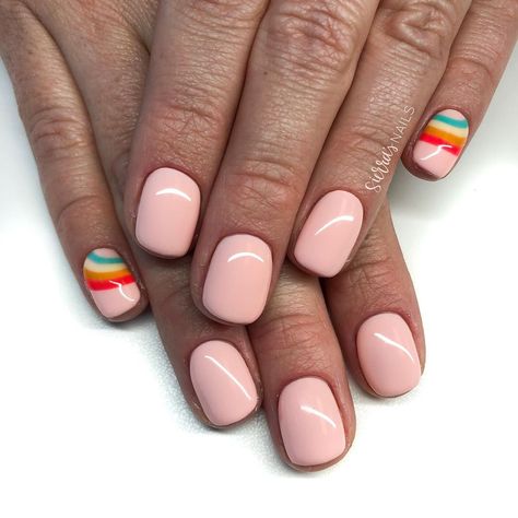 Rainbow Nails Design, Rainbow Nail, Fall Nail Art Designs, Cute Nails For Fall, October Nails, Rainbow Nails, Fall Nail Colors, Coffin Nails Designs, Nail Artist