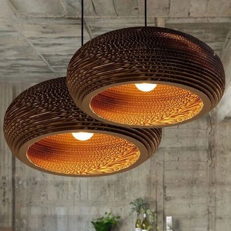 Hanging Light Pendant, Paper Pendant, Designed Paper, Forest Home, Furniture Selection, Welcome To My House, Living Room Restaurant, Bamboo Pendant Light, Wood Ceilings