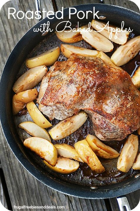 Pork roast is a great fall fav.  Try it with apples baked along side. Small Pork Roast, Baked Apples Recipe, George Foreman Grill, Sweet Glaze, Small Portions, Roasted Pork, Poultry Seasoning, White Meat, Pork Dishes