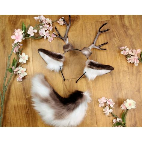 Wolf Ears And Tail, Deer Tail, Cat Ears And Tail, Deer Ears, Wolf Ears, Animal Costumes, Halloween This Year, Fantasias Halloween, Animal Masks