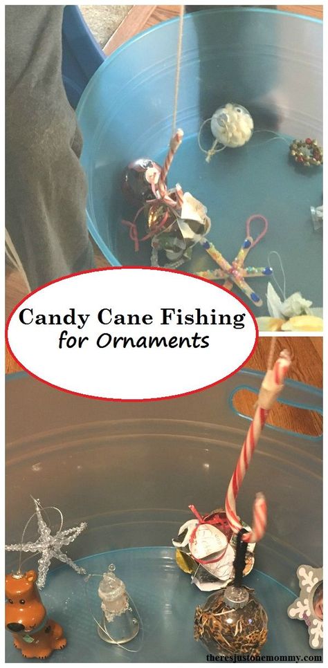 Candy Cane Fishing -- Christmas Minute to Win It kids activity, fishing with candy canes for ornaments Candy Cane Fishing Game, Candy Cane Fishing, Christmas Minute To Win It, Xmas Games, Fun Christmas Party Games, Fishing Christmas, Christmas Games For Kids, Funny Christmas Ornaments, Minute To Win