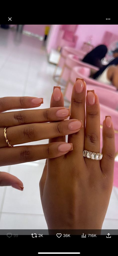 Shorties Nails Color, Cute Overlay Nails, Short Plain Nails, Solid Nail Color Ideas, Fall Colors For Nails, Plain Color Nails, Overlay Nails, Color For Nails, Plain Nails