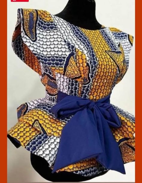 19 Latest Ankara Skirt And Blouse Ideas For Ladies To Wow This Season Skirt And Top Outfits African Print, African Blouses For Women, Peplum Ankara, Africa Fashion Traditional, Ankara Blouse, African Print Fabrics, African Blouses, African Print Tops, African Print Dress Ankara