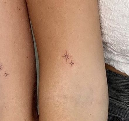 Maching Tattoos, Sparkle Tattoo, Small Star Tattoos, Small Girly Tattoos, Small Pretty Tattoos, Petite Tattoos, Classy Tattoos, Discreet Tattoos, Girly Tattoos