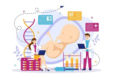 IVF or In Vitro Fertilization Vector Illustration for Artificial Insemination About Pregnancy and Doctors Research Fertilized Egg Cartoon Template Pregnancy Cartoon, Egg Cartoon, Ivf Procedure, Cartoon Template, Ivf Cost, Artificial Insemination, Fertility Testing, Assisted Reproductive Technology, Fertility Doctor