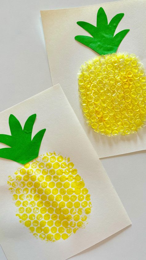 Instagram Pineapple Paper Craft, Pineapple Craft, Pineapple Crafts, Noodle Art, Early Childhood Educator, Fish Craft, English Skills, Paper Craft Videos, English Activities For Kids