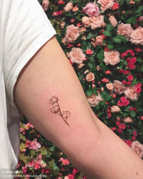 Cotton flower Cotton Tattoo Flower, Cotton Flower Tattoo, Cotton Tattoo, Faith Tattoo On Wrist, Inner Arm Tattoos, Dragon Tattoo Back Piece, Hamsa Tattoo, Single Needle Tattoo, Elements Tattoo